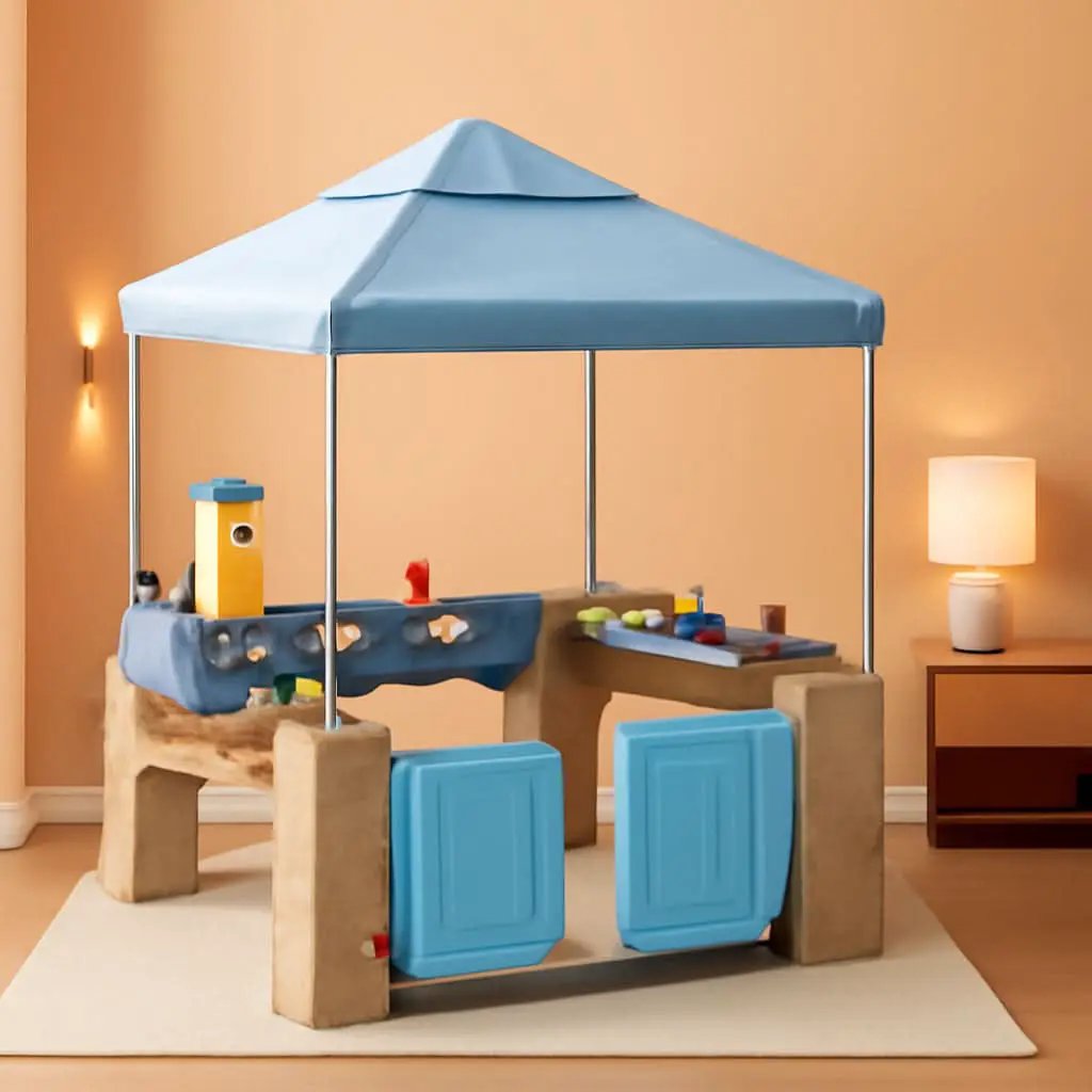Outdoor Patio Playset With 60Inch Canopy Playhouse from PriceLows™