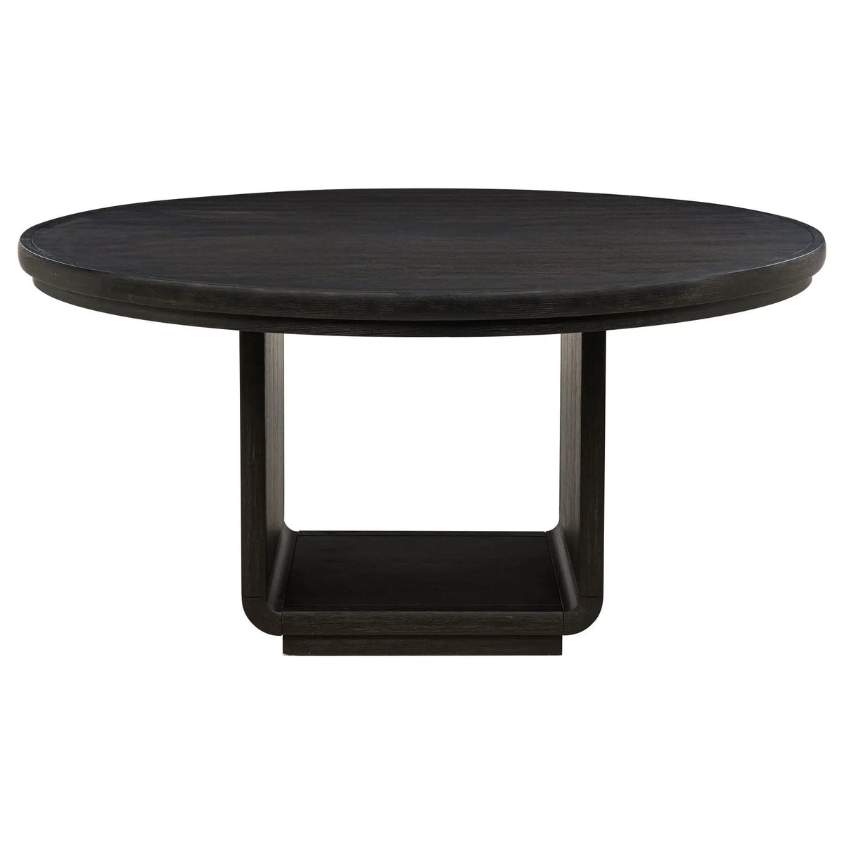Leandro 60-inch Round Dining Table Burnished | 59.75 x 59.75 x 30.25 in | Dining Room Furniture | Black