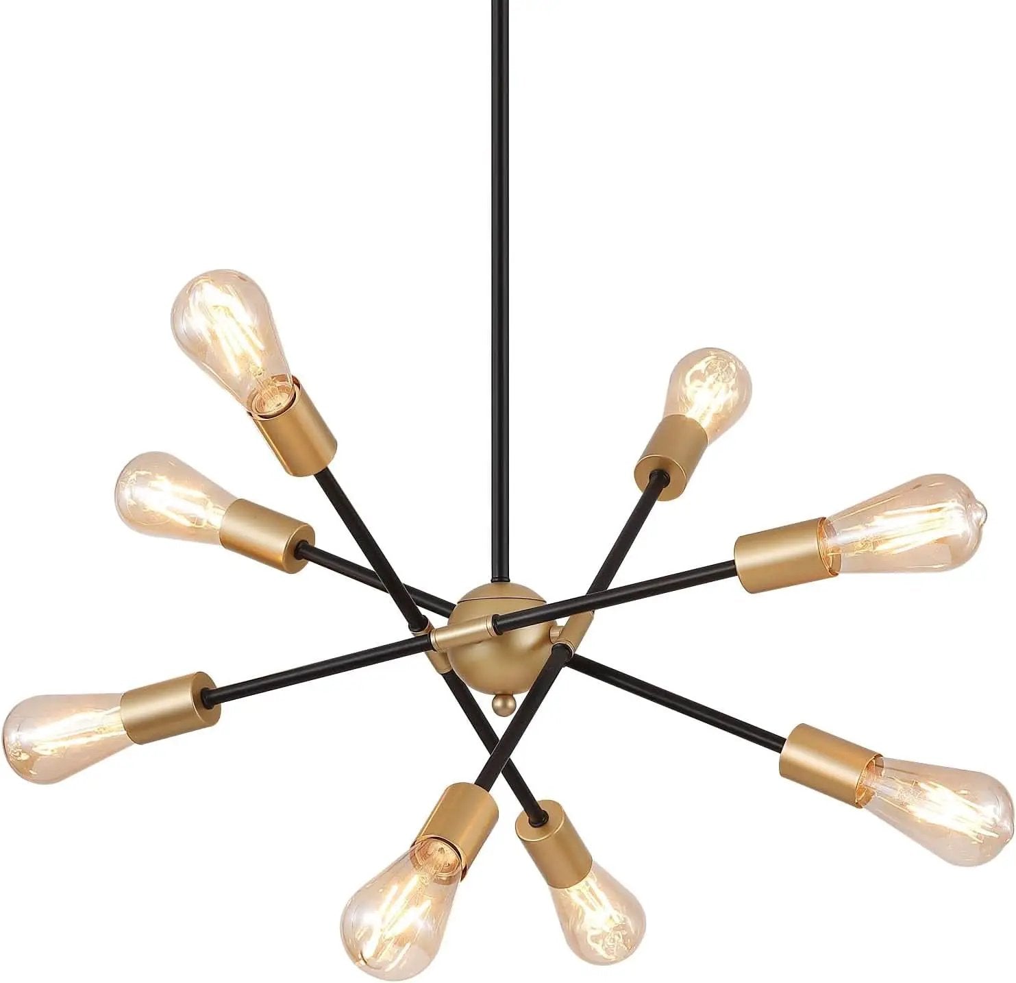 8 Lights Black And Gold Sputnik Chandelier For Dining Room from PriceLows™