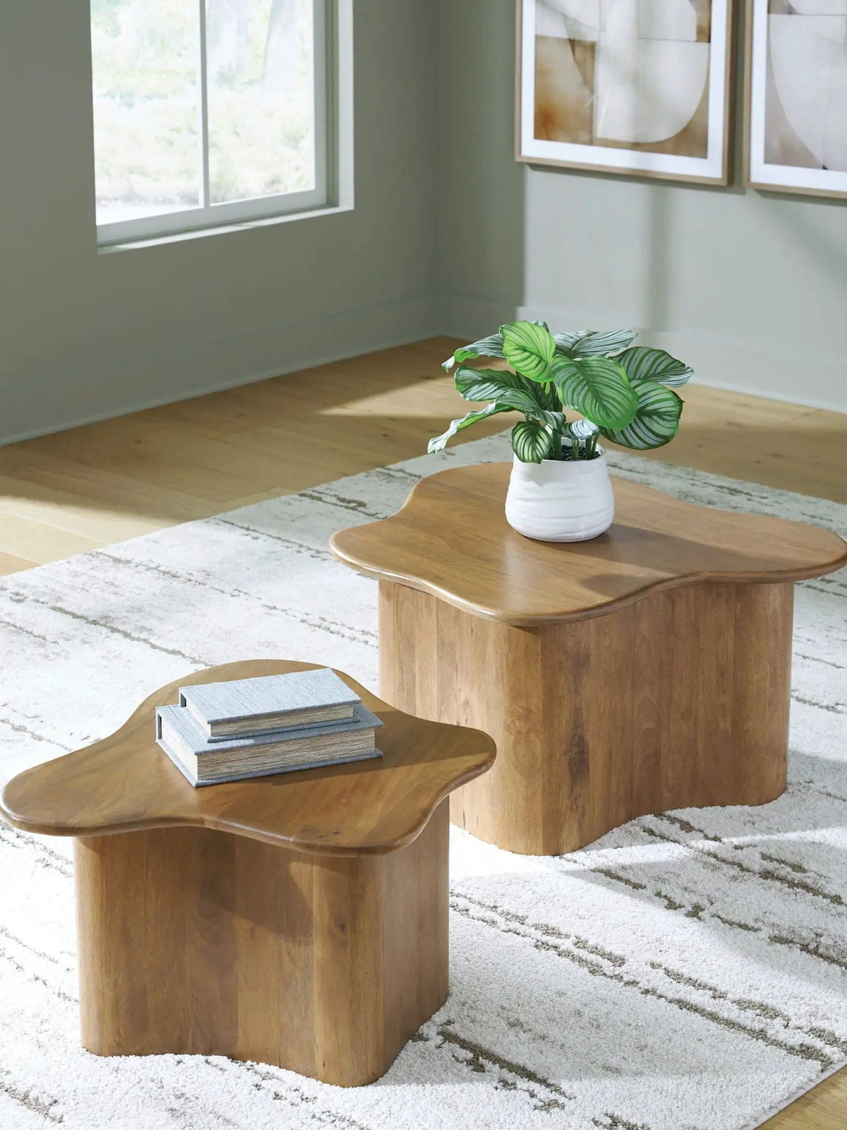 Abeford Accent Cocktail Table (Set of 2) | 32.63 x 28 x 17.5 in | Mango Wood | Brown