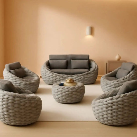Six Piece Aluminum Patio Furniture Set With Cushions from PriceLows™