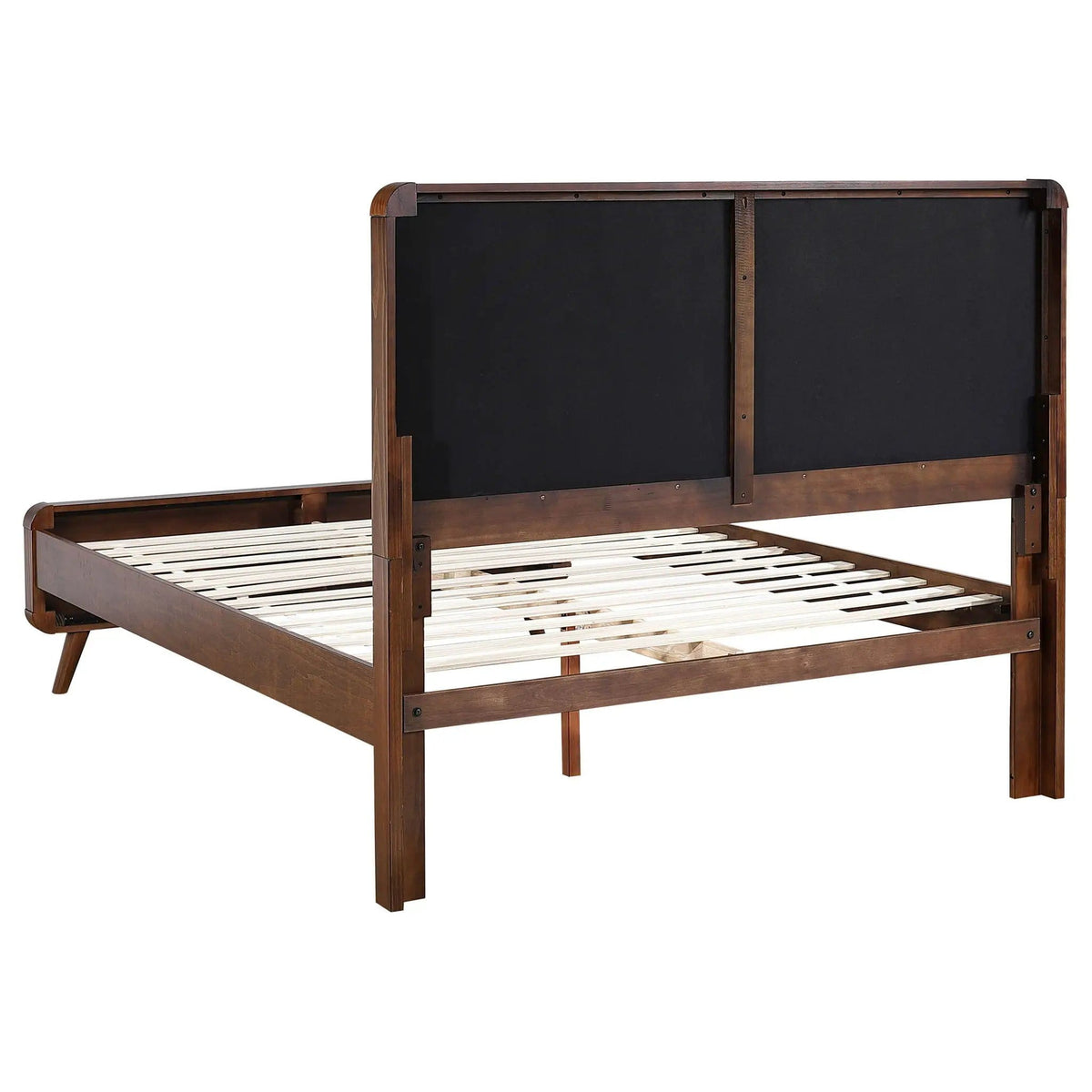 Robyn Wood Queen Platform Bed Dark | 63 x 86.5 x 53.25 in | Engineered Wood & Walnut | Walnut