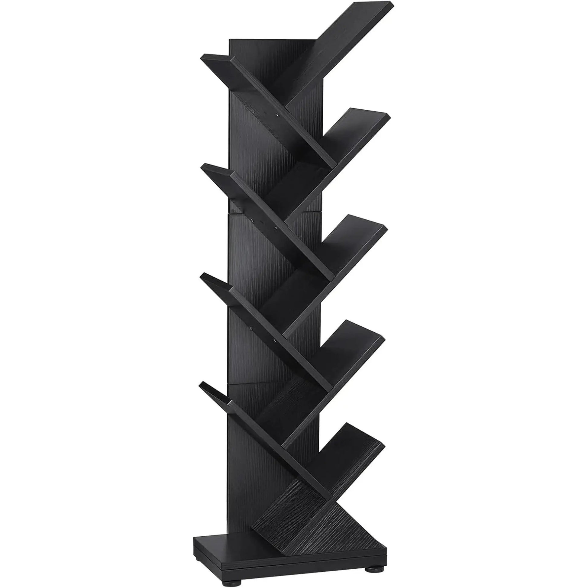8 Tier Tree Bookshelf Natural Wood Finish Bookcase from PriceLows™
