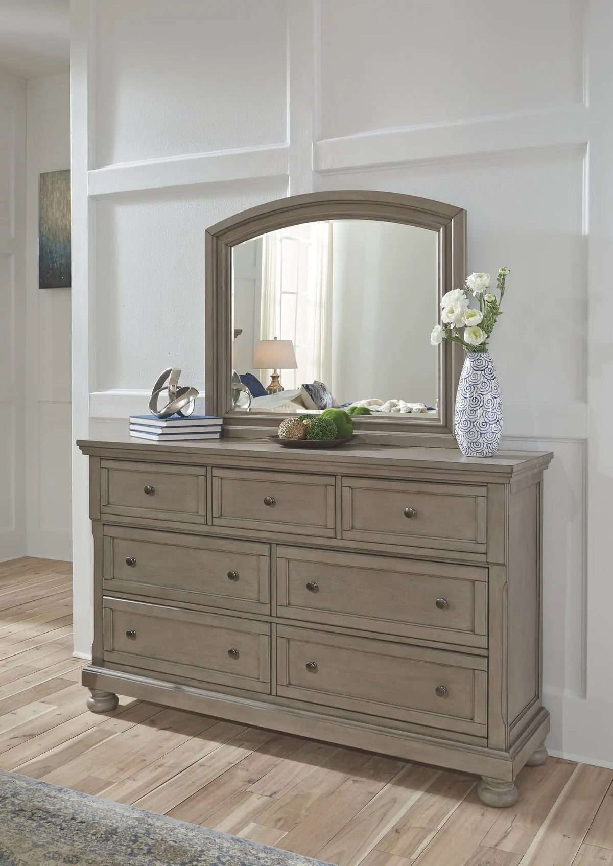Lettner Panel Bedroom Set | 4-Piece | Select Birch Veneers | Burnished Finish
