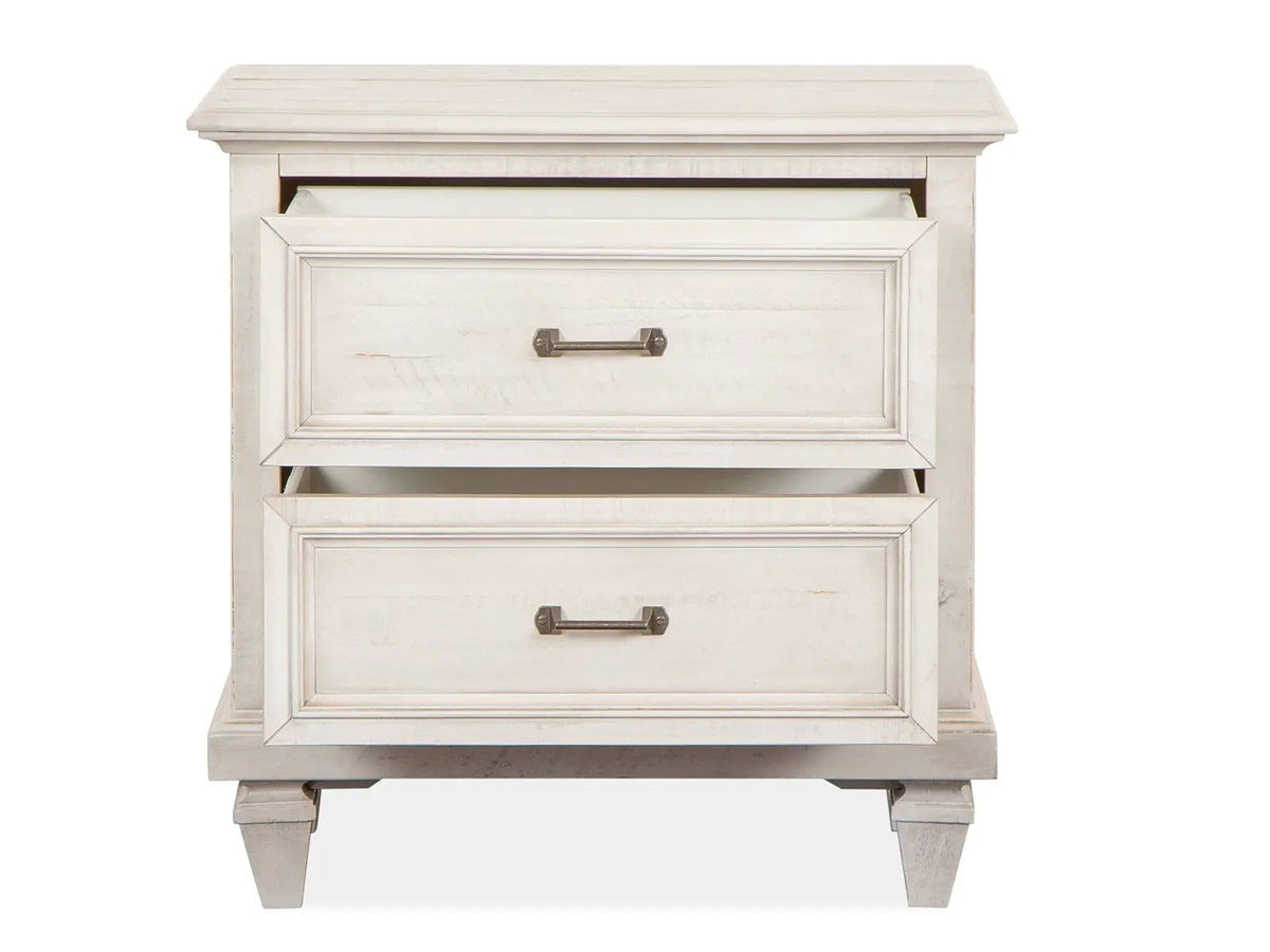 Newport Drawer Nightstand | 18 x 29 x 29 in | Veneer & Wood | Alabaster