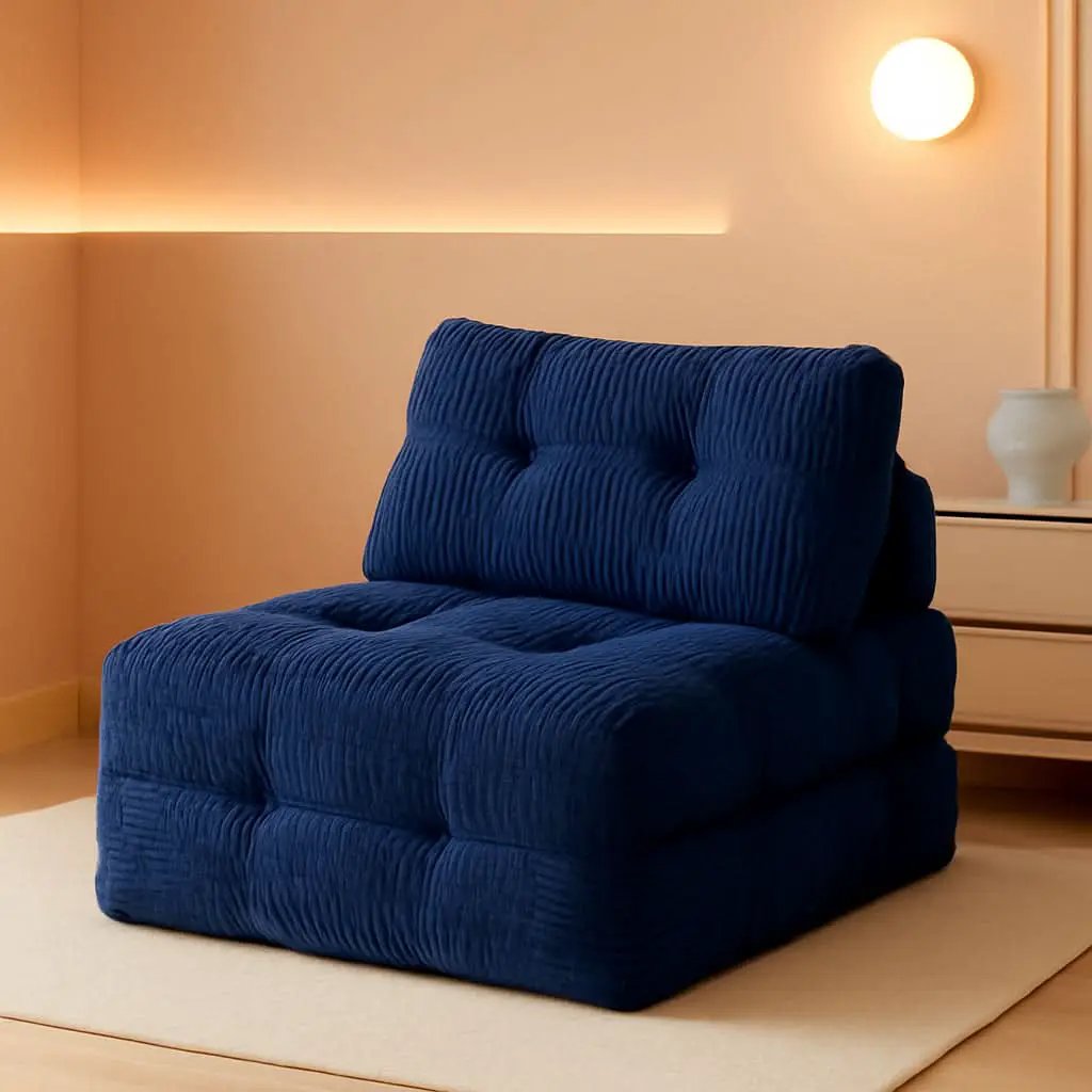 Navy Folding Sofa Bed Convertible Sleeper Chair With Back Support from PriceLows™