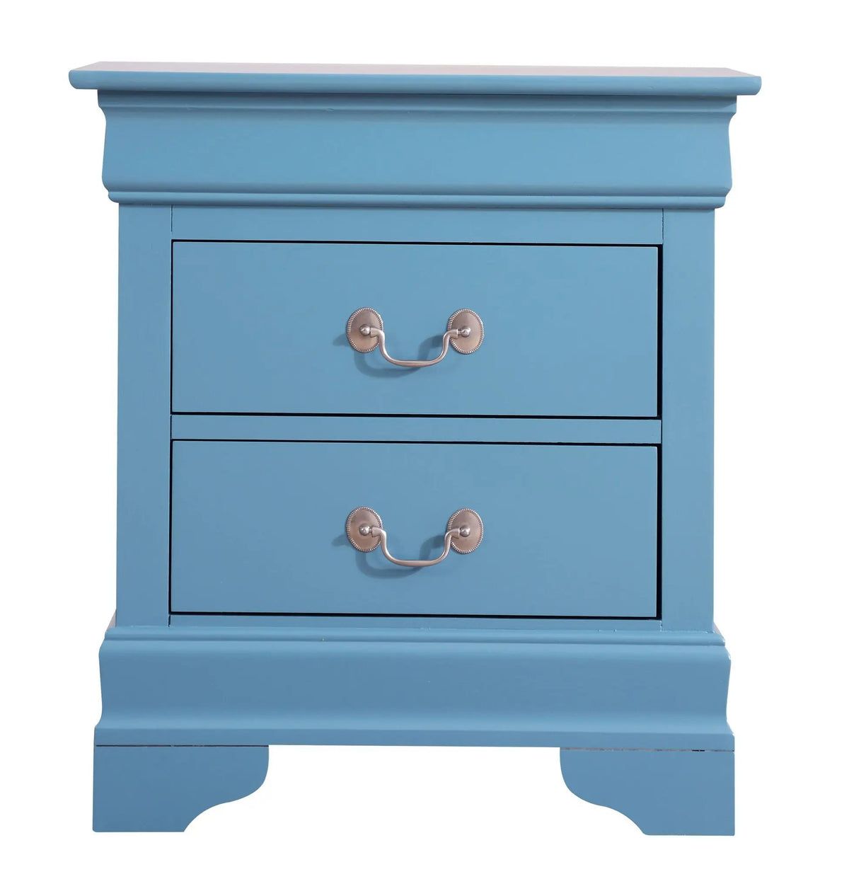 Louis Phillipe Nightstand | Traditional Wood Design | English Dovetailed Drawers | Metal Center Guides