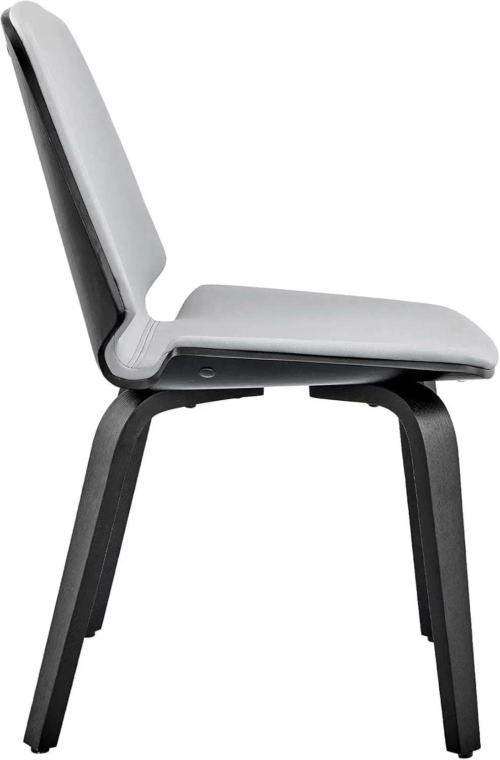 Gray Faux Leather Accent Dining Chair For Kitchen Table from PriceLows™