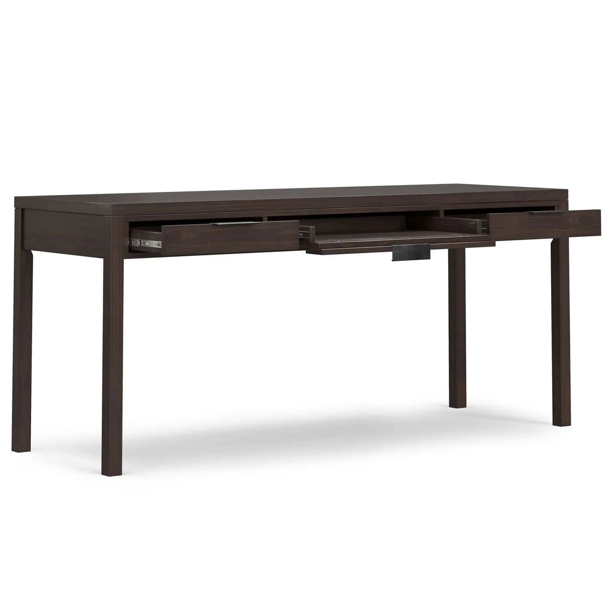 Hollander Handcrafted Desk | 4 Pieces | Solid Wood | Home Office