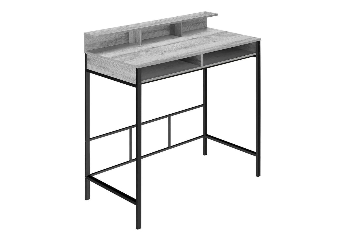 Standing Computer Desk | 47.5 Inch Height | Storage Shelves | Sturdy Metal Legs