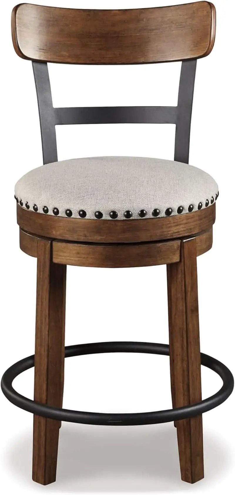 Rustic Farmhouse 24.5 Inch Counter Height Swivel Bar Stool from PriceLows™