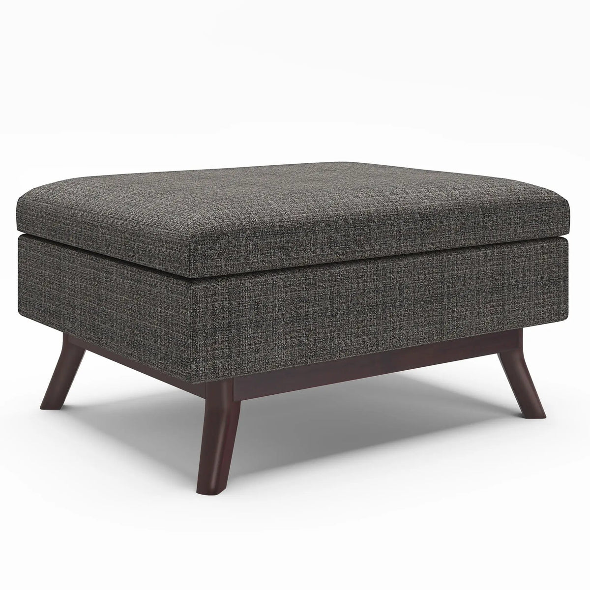 Storage Ottoman | Rectangular Design | Solid Wood Frame | Lift Top