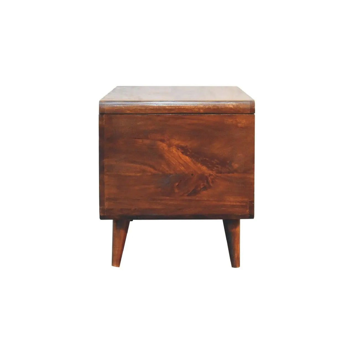 Curved Blanket Box Chestnut Storage Trunk | 35.43 x 17.72 x 19.69 in | Mango Wood | Home