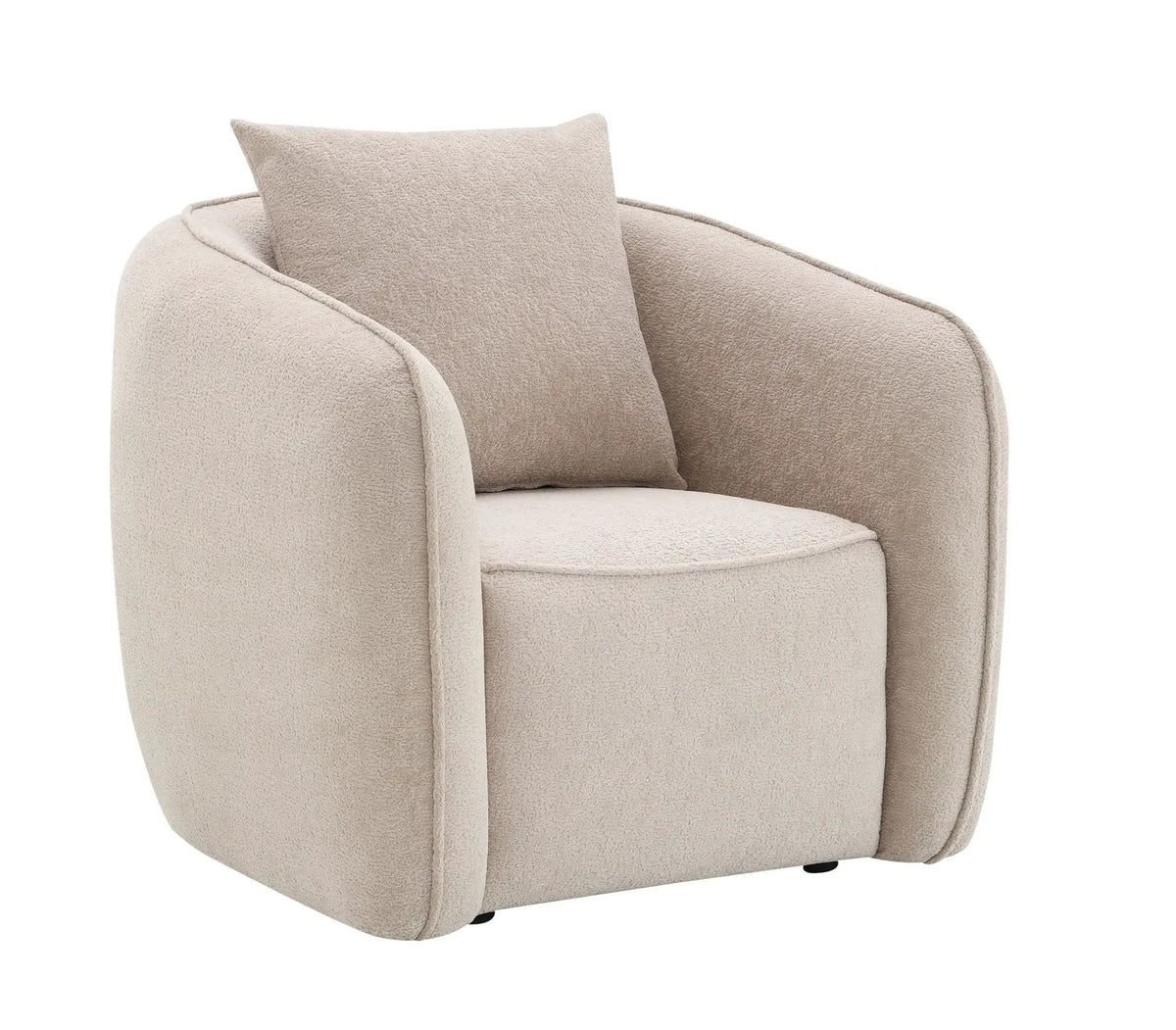 Keith Chair With 1 Matching Color Toss Pillows | 2 Pieces | Solid Wood & Plywood | Living Room