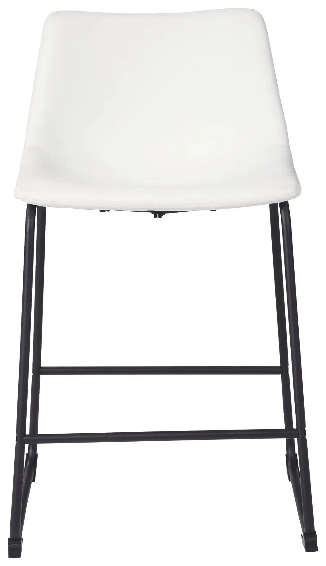 Centiar Upholstered Barstool | Set Of 2 | Contoured Bucket Seat | Tubular Metal Base