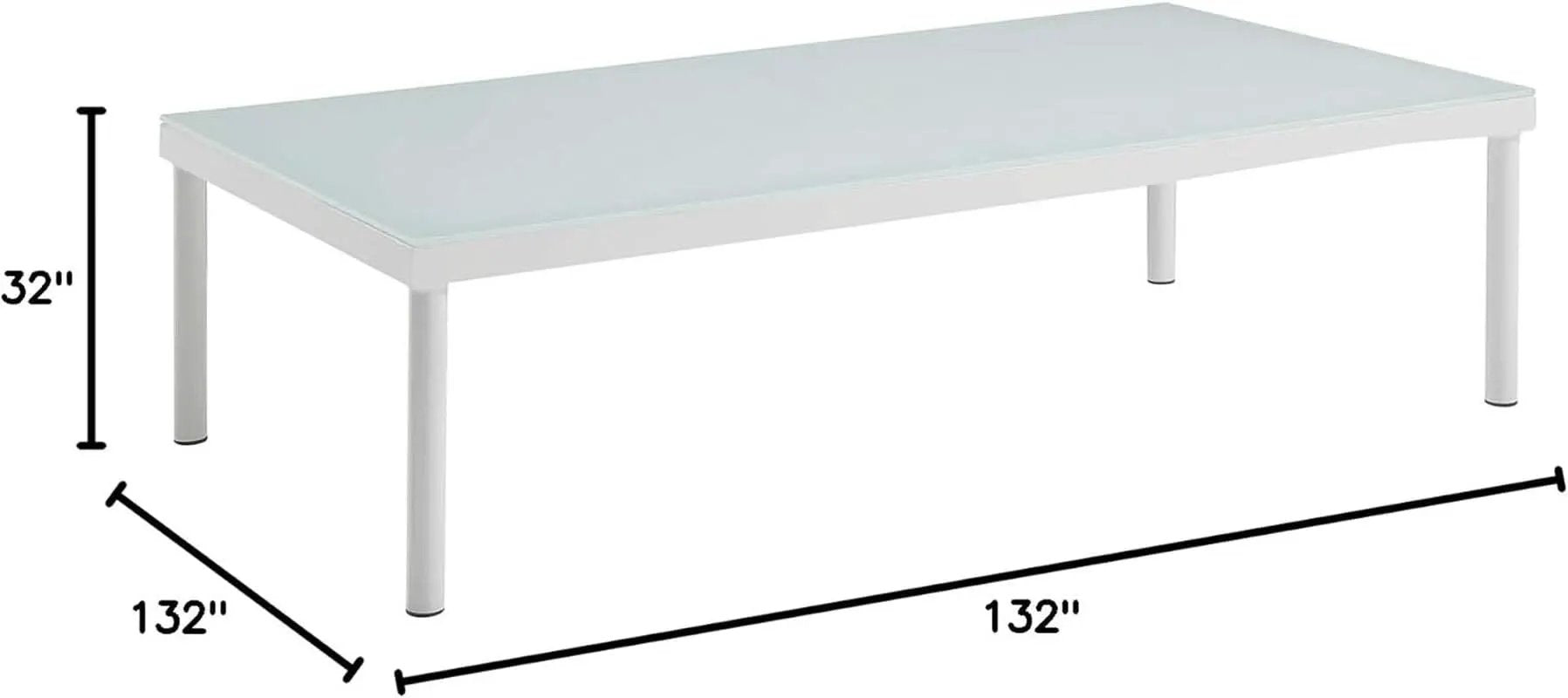 Harmony Aluminum Outdoor Sectional Sofa Set White Cushions from PriceLows™