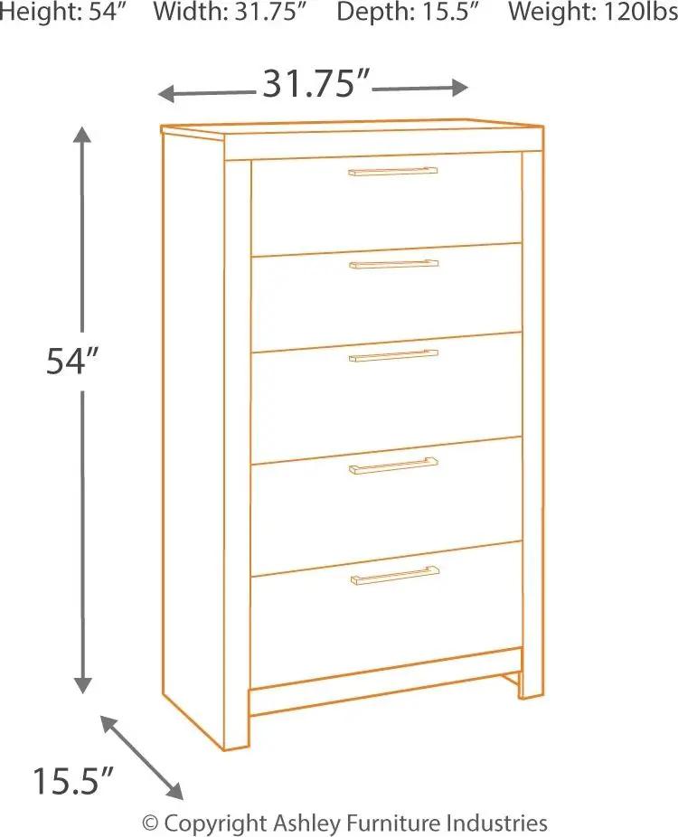 Derekson Panel Bedroom Set | 4-Piece | Rustic Butcher Block Finish | Replicated Pine Grain