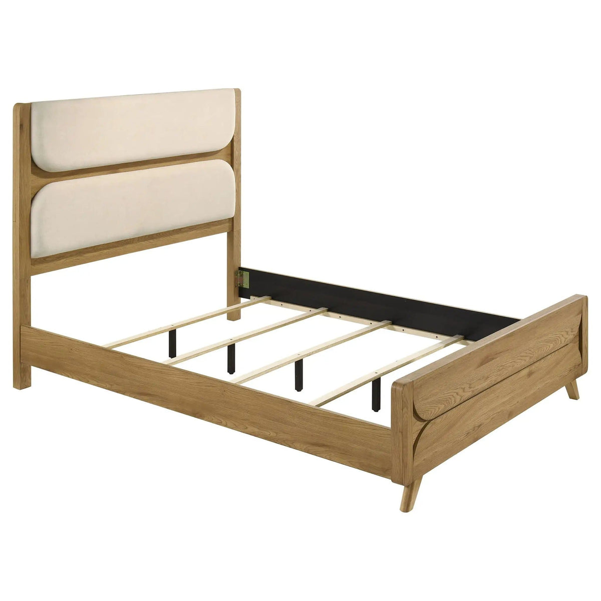 Bennett 4-piece Queen Bedroom Set | 4-Piece Set | Rubberwood & Engineered Wood | Light Oak