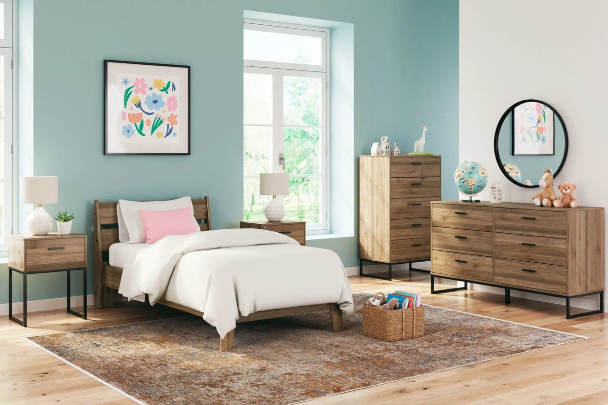 Deanlow Panel Bedroom Set | 2 Piece Bedroom Set | Walnut | Bedroom