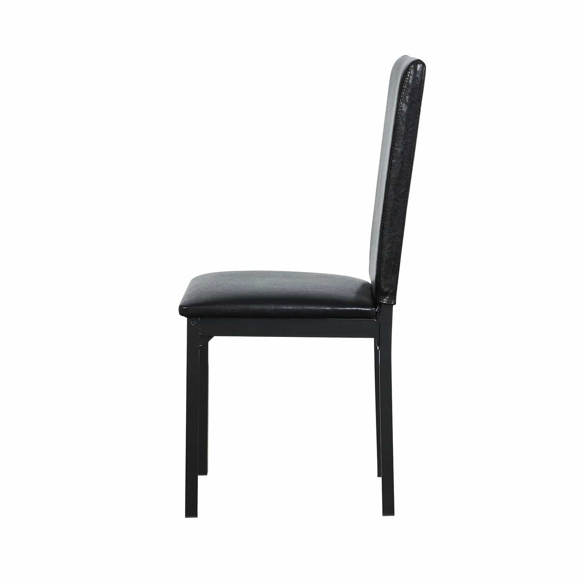 Metal Frame Dining Seats (Set of 4) - | Chair Set | Metal | Black