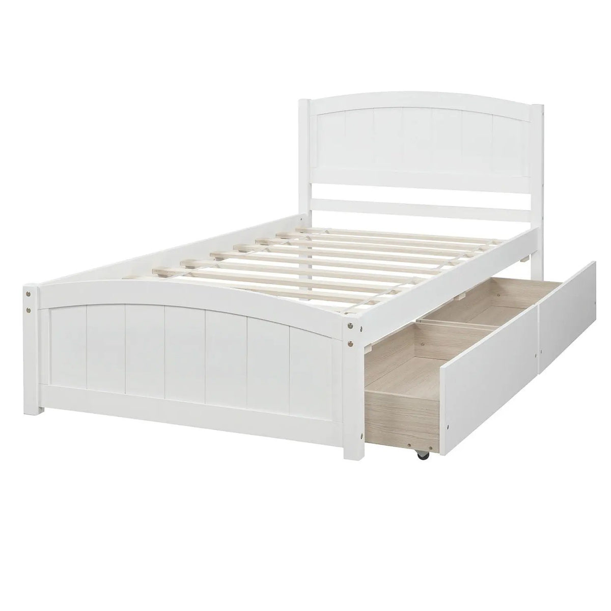 Wood Platform Bed | Headboard And Footboard | Slat Support | Minimalist Style
