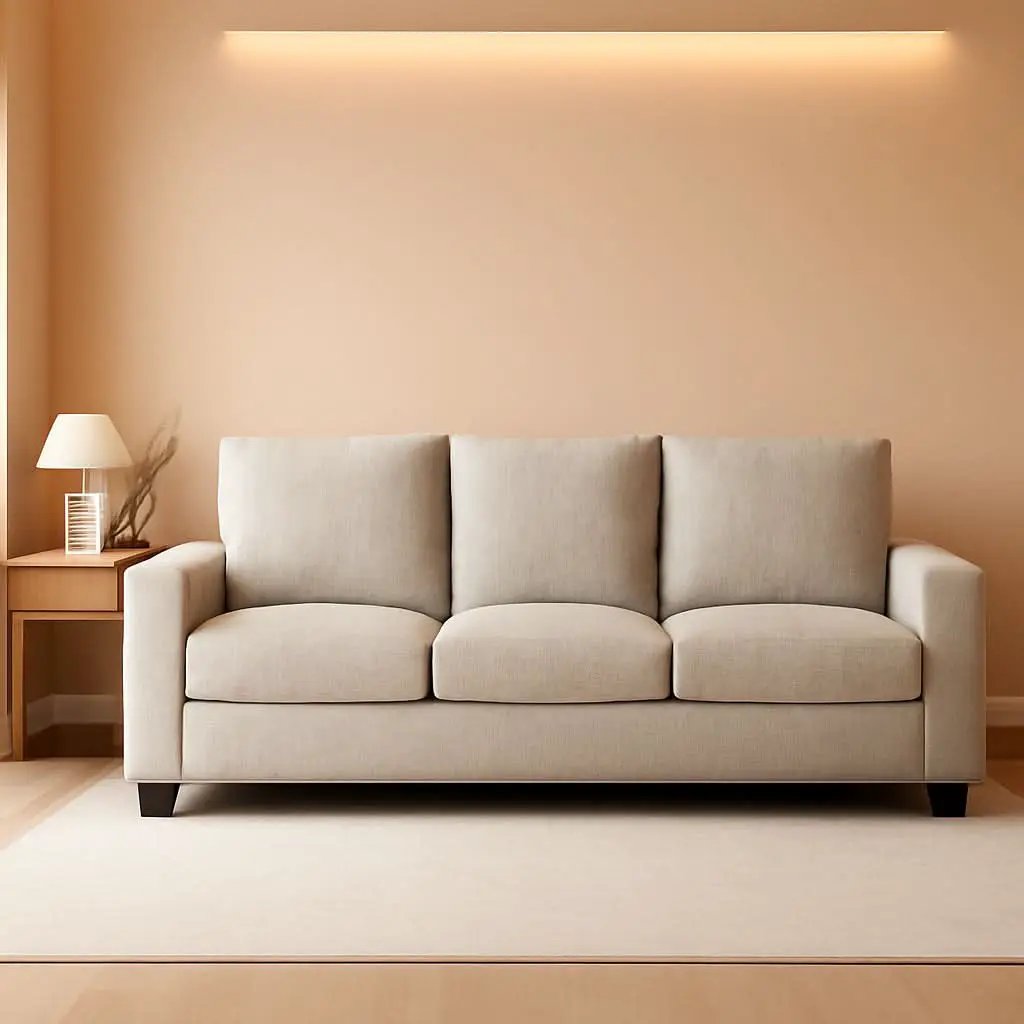 White Queen Upholstered Sleeper Sofa With Gel Memory Foam from PriceLows™