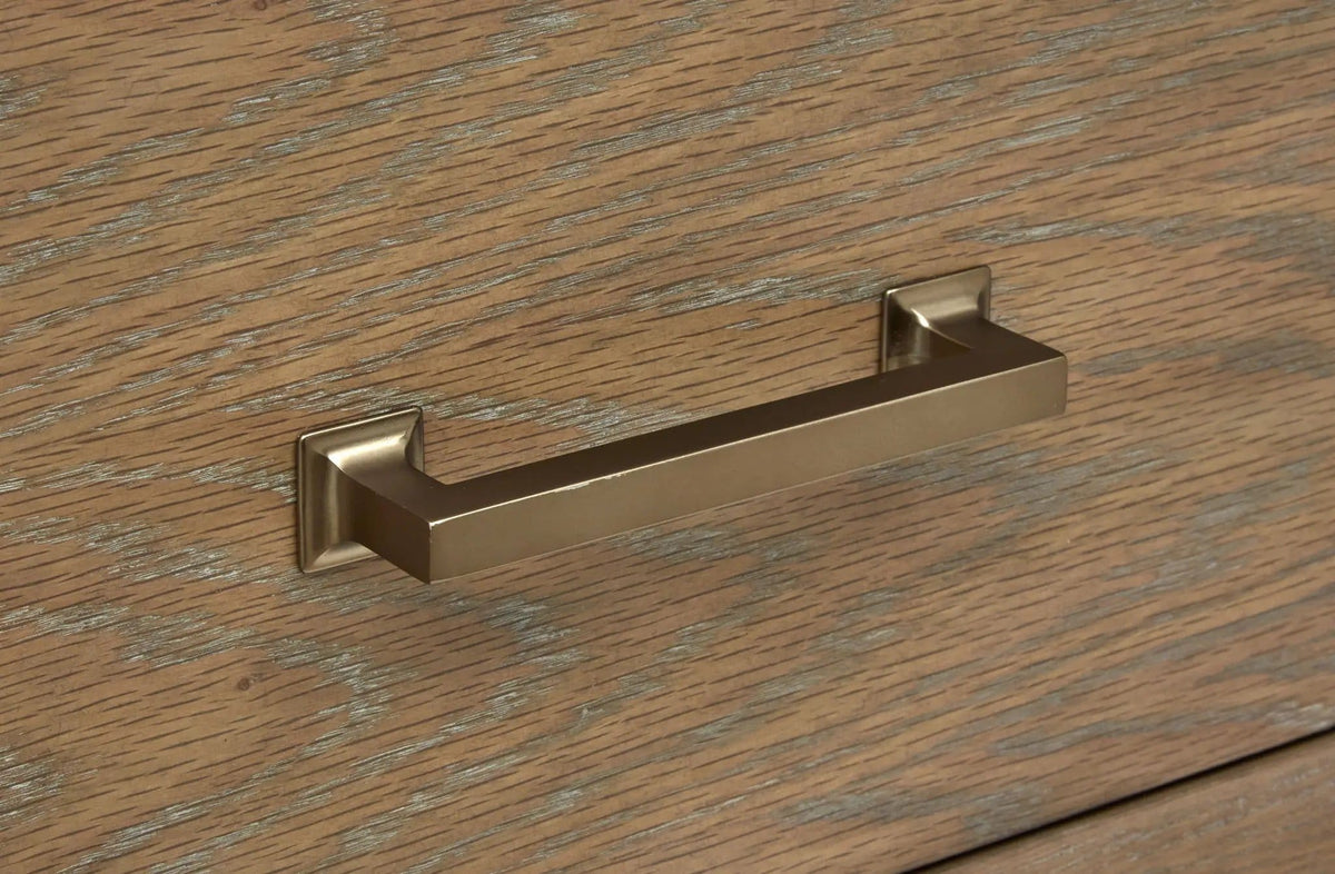Lindon Double Drawer Dresser | 2 Pieces | Metal & Brass | Bedroom