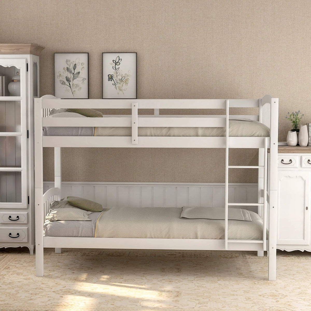 Bunk Bed With Ladder | Solid Construction | Space-Saving Design | Sleepover Ready