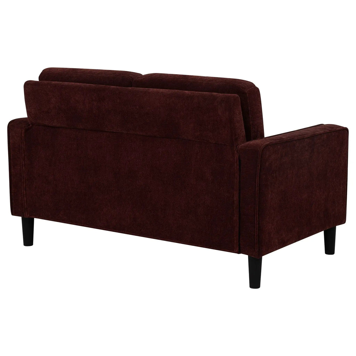 Ruth Fabric Upholstered Track Arm Loveseat Rust | 54.25 x 31.5 x 33.5 in | Fabric | Red