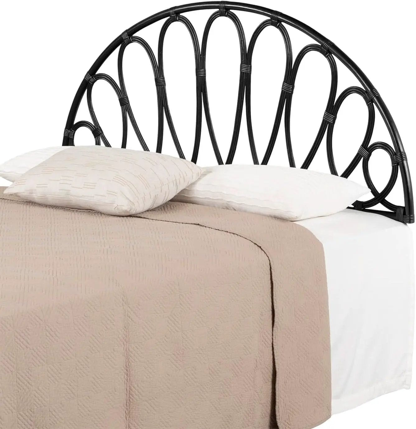 Elegant Wall-Mounted Headboard With Curvaceous Flower Petals from PriceLows™