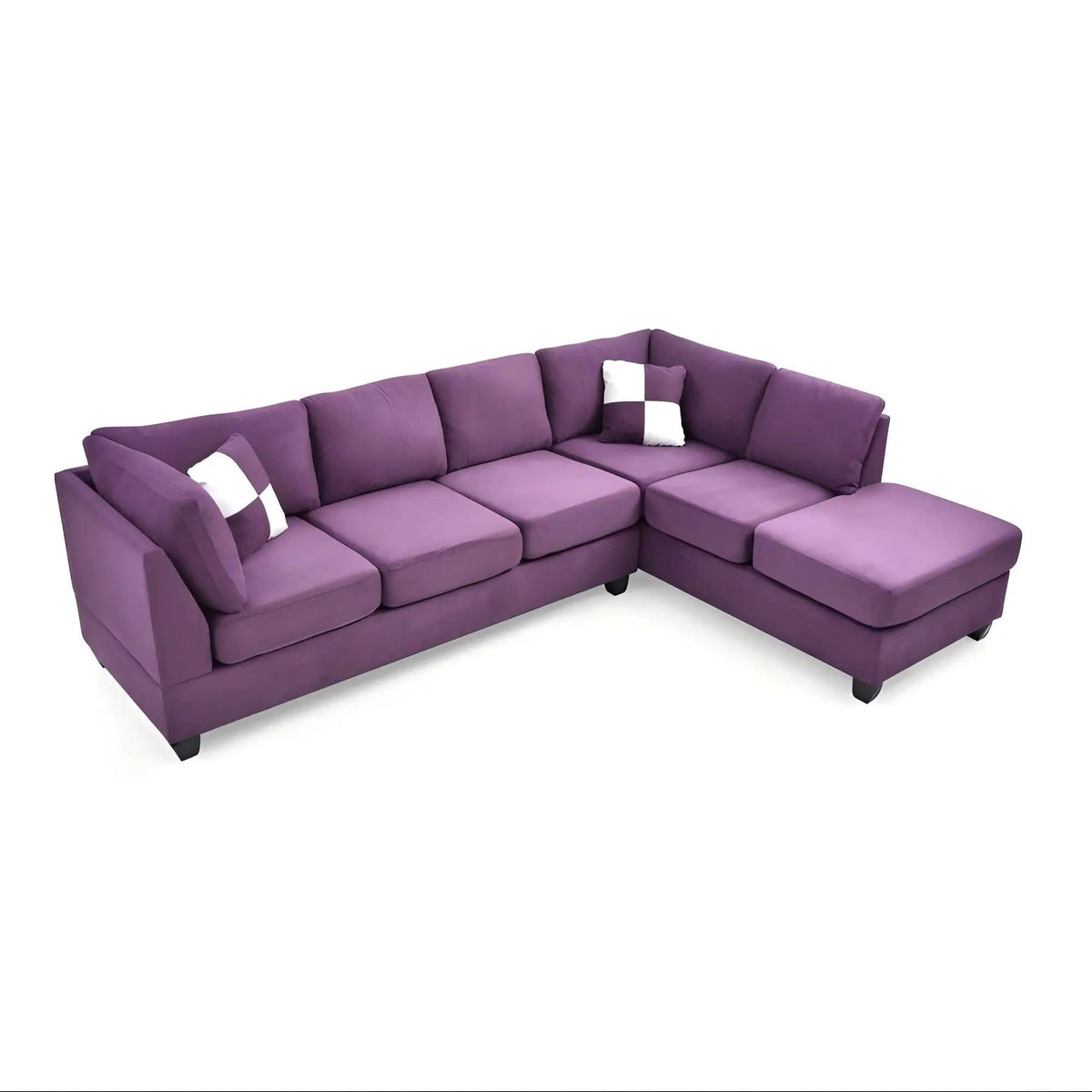 Malone Comfort Sectional | Pocketed Coil And Foam Seating | Removable Backs | 111 Inch Length