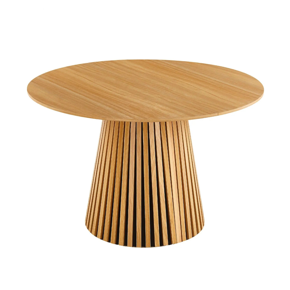 Extendable Dining Table | Pedestal Frame | Durable MDF Top | Warm Oak