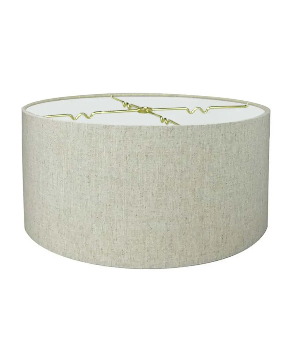 Drum Lampshade | 16X16X9 Inch | Textured Oatmeal | Hardback Design