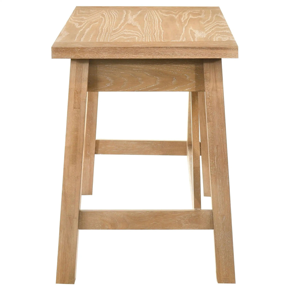 Fabian 54-inch 2-drawer Computer Writing Desk Distressed Light | 54 x 23.25 x 30 in | Rubberwood & Engineered Wood | Brown