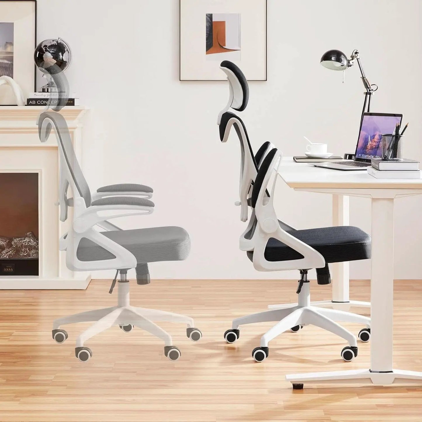 Ergonomic Mesh Office Chair High Back White And Black from PriceLows™