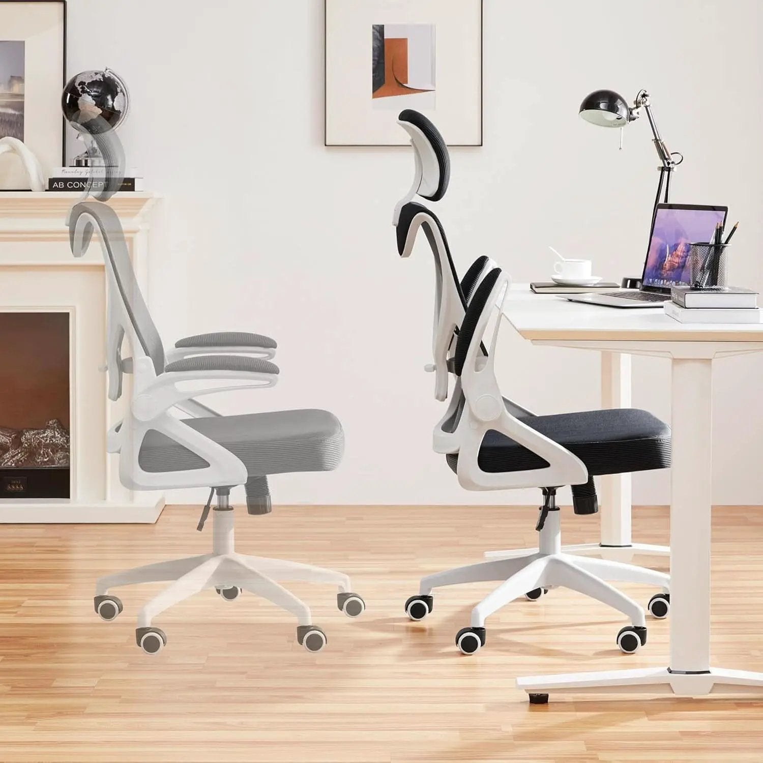 Ergonomic Mesh Office Chair High Back White And Black from PriceLows™