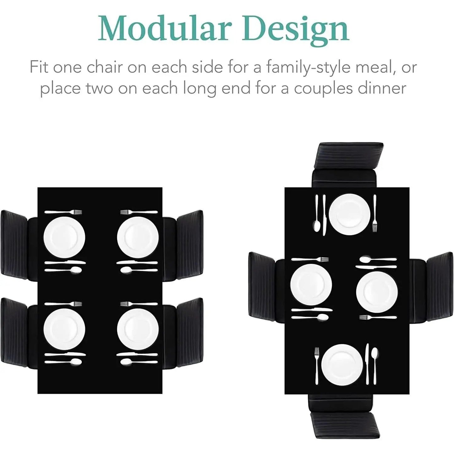 Glass Top Dining Table Set With Steel Frame Leather Chairs from PriceLows™