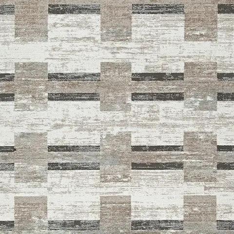 Alstone Area Rug | 94.5 x 119 Inch | Chunky Stripe Design | Neutral Palette