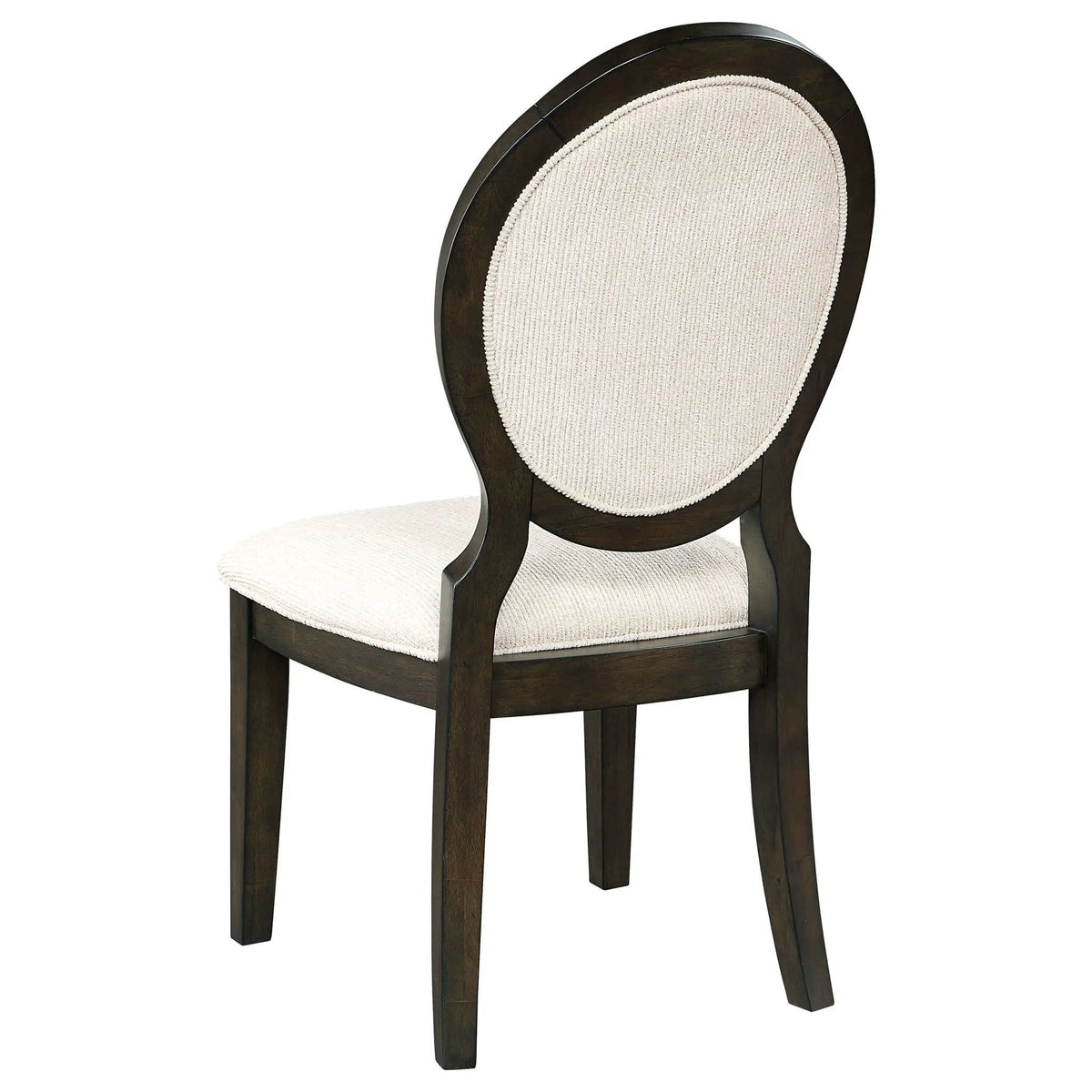 Twyla Oval Back Dining Side Chair Dark Cocoa (Set of 2) | 20 x 25.5 x 40.25 in | Fabric | Dining Room