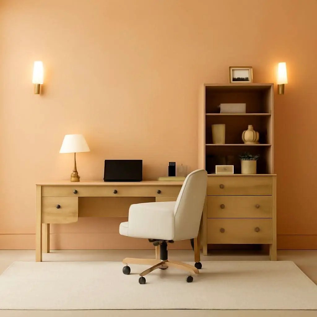 Oakwood Finish 56-Inch Executive Desk With USB Charging from PriceLows™