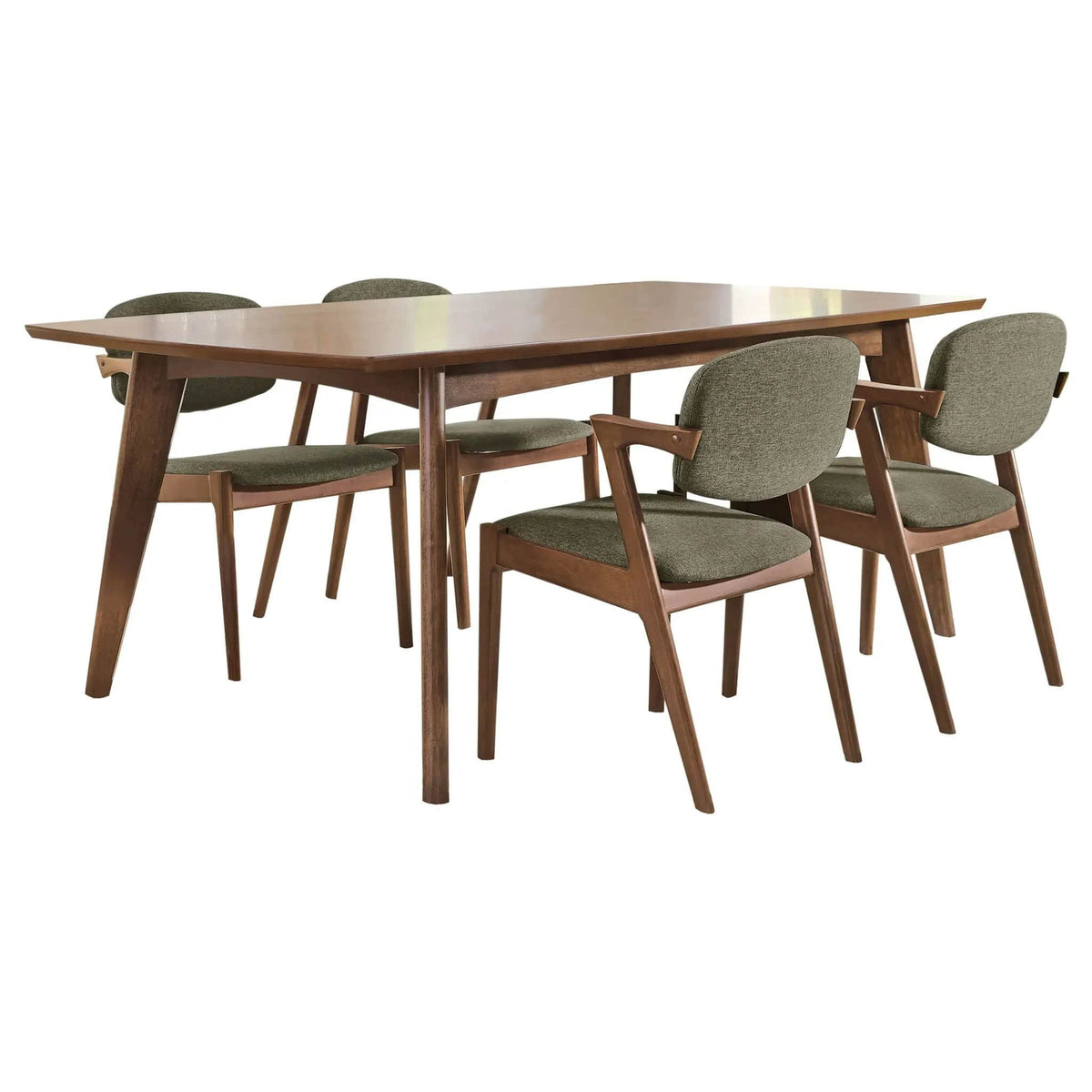 Malone 5-piece Rectangular Dining Table Set Dark | 5-Piece Set | Walnut | Dining Room Decor