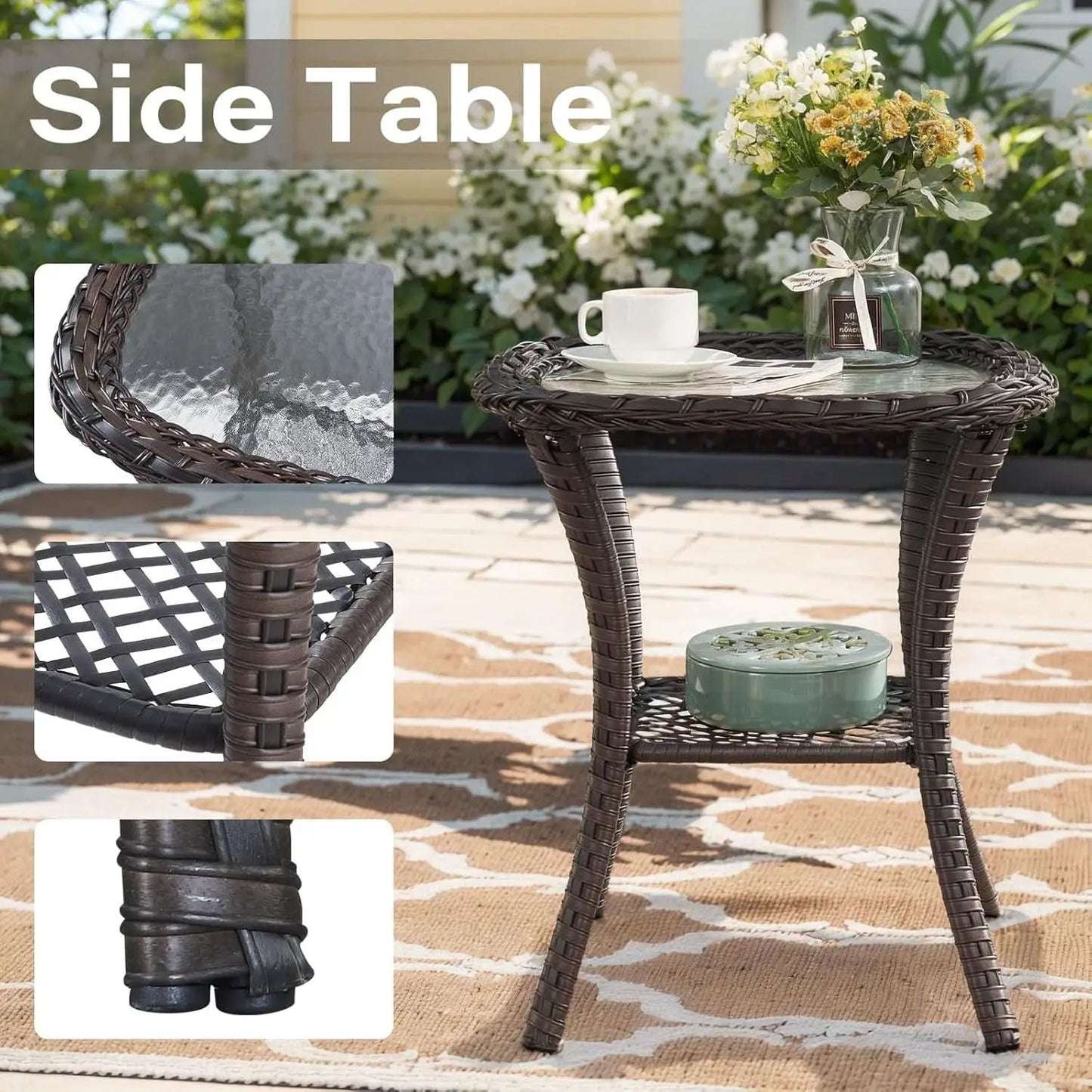 8 Piece Patio Furniture Set With 50000 BTU Fire Pit from PriceLows™