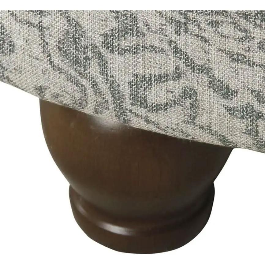 Gray Floral Storage Ottoman Large Round For Living Room from PriceLows™