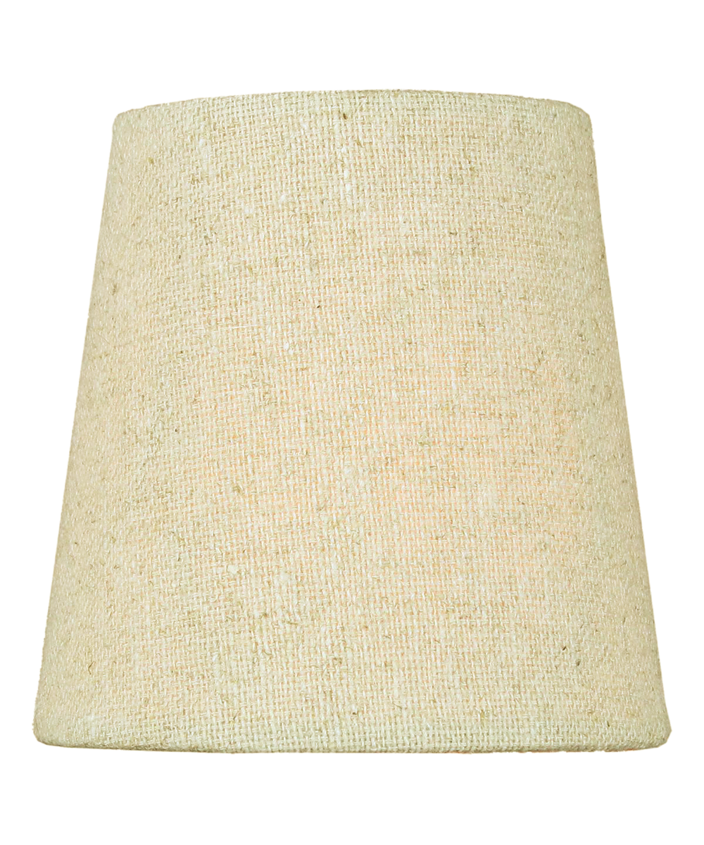 Chandelier Lampshade | Sand Linen Fabric | Clip On Mount | 4 Inch Square