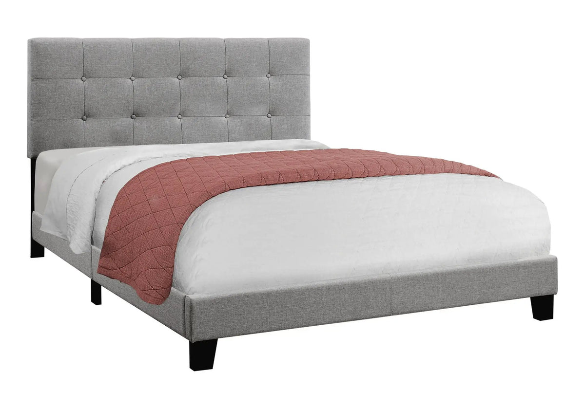 Upholstered Platform Bed Frame | Transitional Style | Frame Only | Thick Foam Padding
