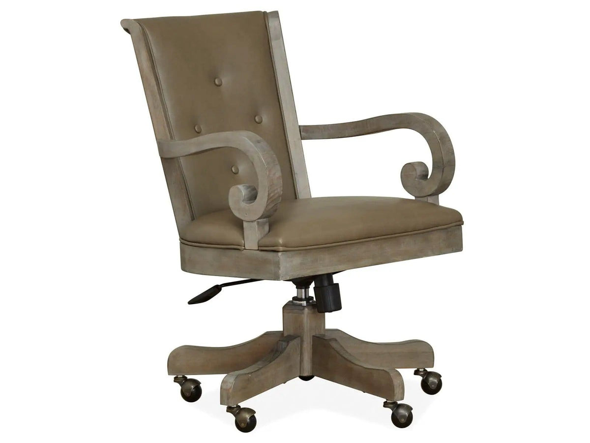 Tinley Park Fully Upholstered Swivel Chair | 26.16 x 22.5 x 36.25 in | Wood | Dove Tail Gray