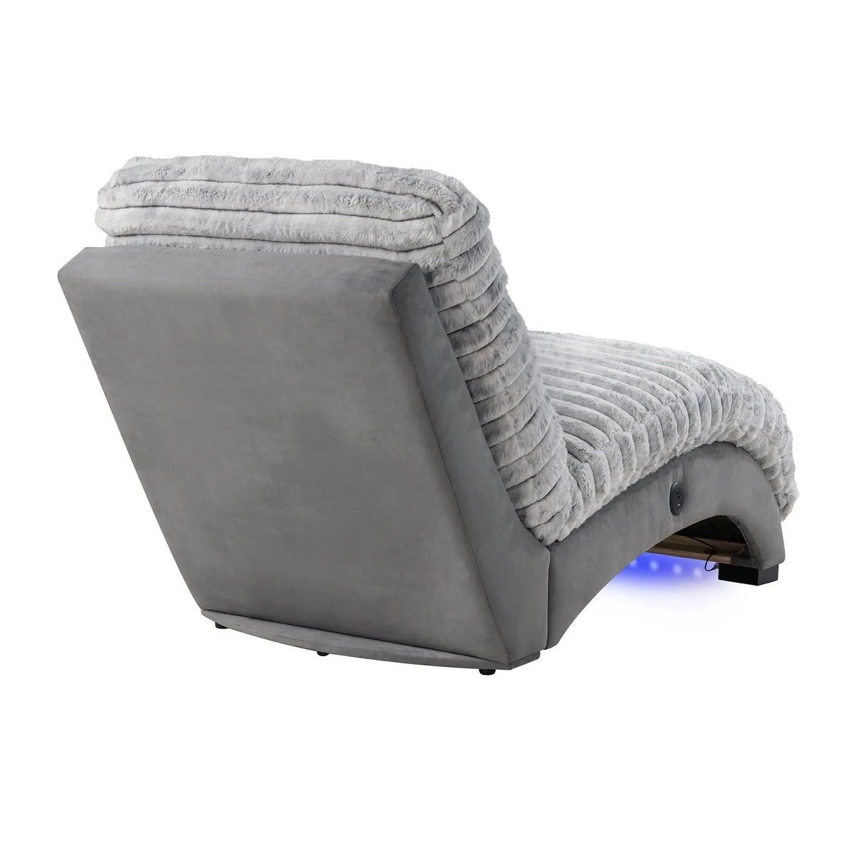 Denise Accent Chaise | USB Charging Port | Soft Fabric | Generously Padded Seating