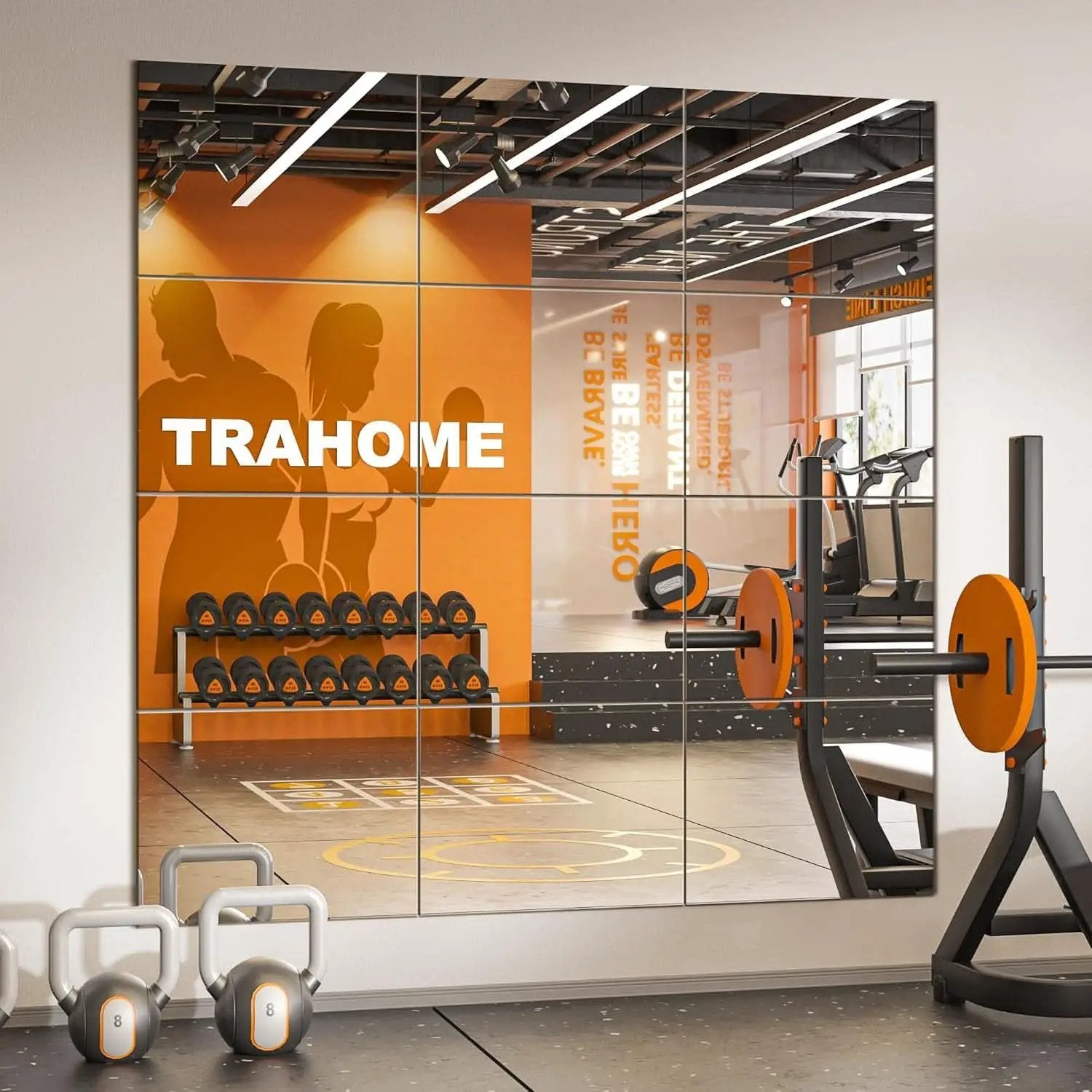 Wall Mirror Tiles 16 By 12 Inches 12 Pack Full Length Mirrors from PriceLows™