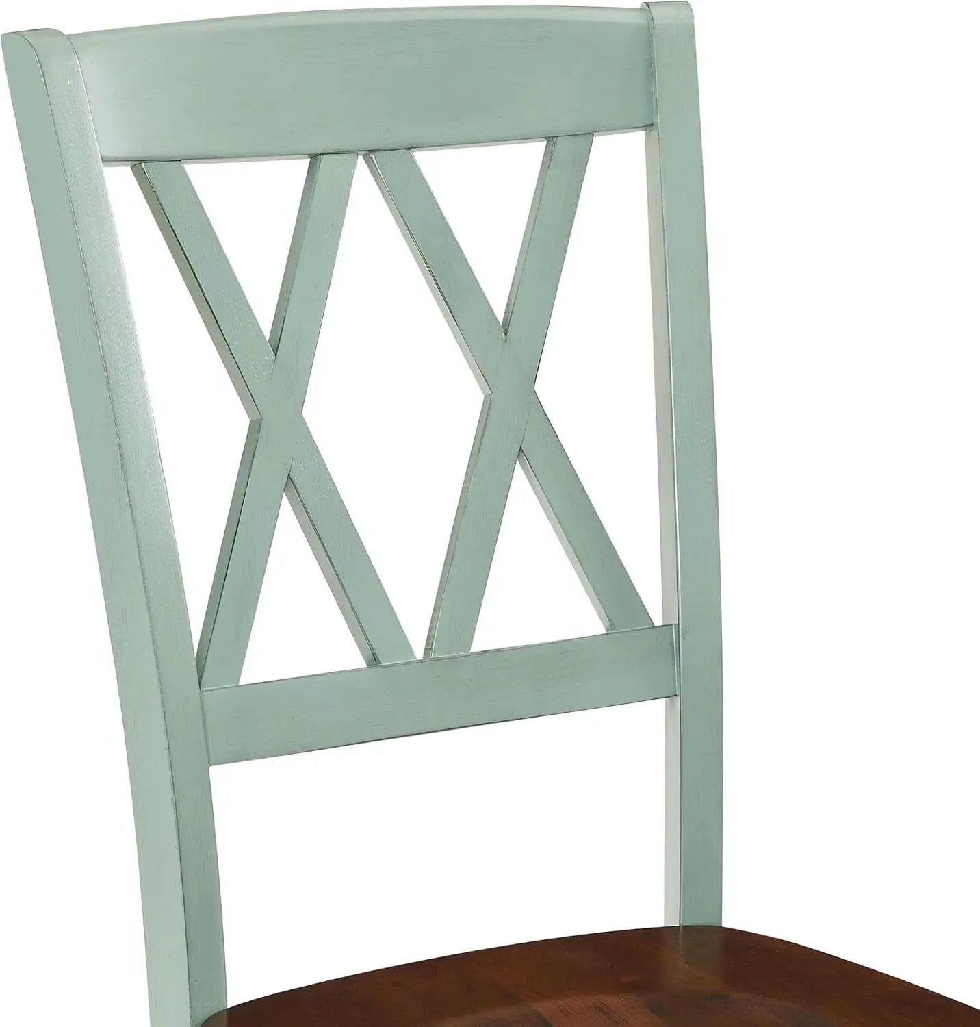 Shelby Distressed Teal XBack Dining Room Chairs Set of 4 from PriceLows™
