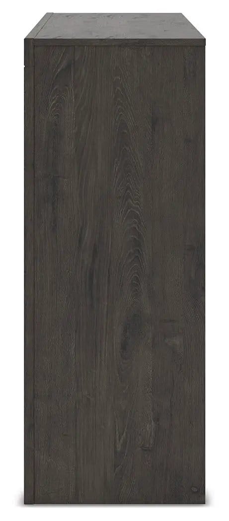 Fraluna Six Drawer Dresser | 58.7 x 15.63 x 40.08 in | Engineered Wood & Linen | Charcoal